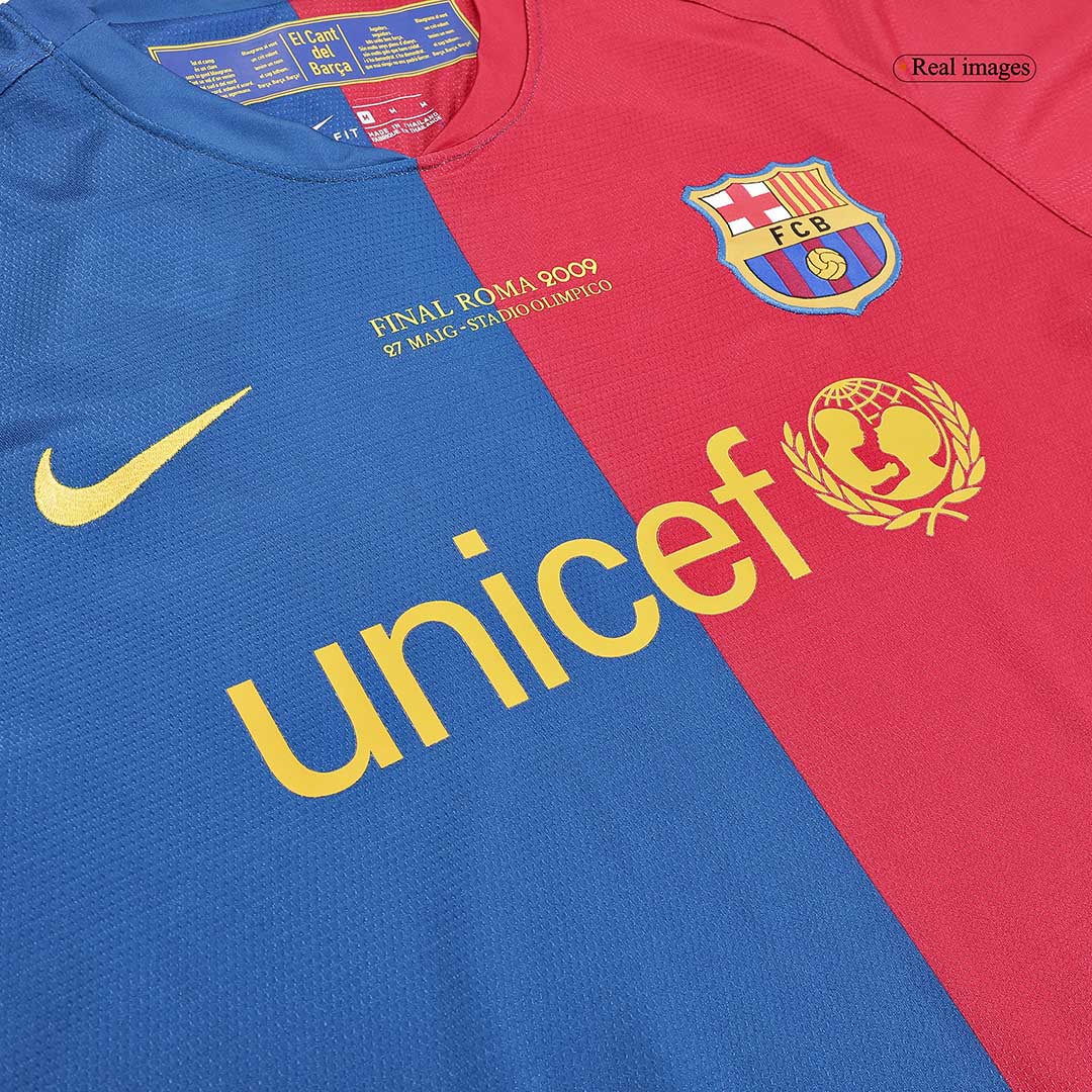 Retro A.INIESTA #8 2008/09 Barcelona Home Long Sleeve Soccer Jersey- UCL Final Top Soccer Jerseys Store
