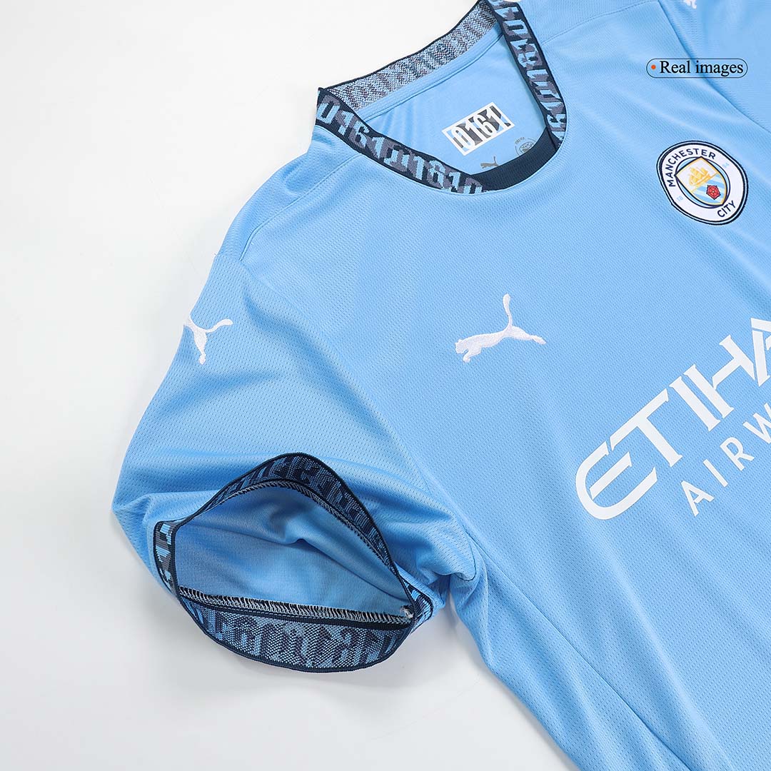 Manchester City Home Soccer Jersey Kit(Jersey+Shorts) 2024/25 Top Soccer Jerseys Store