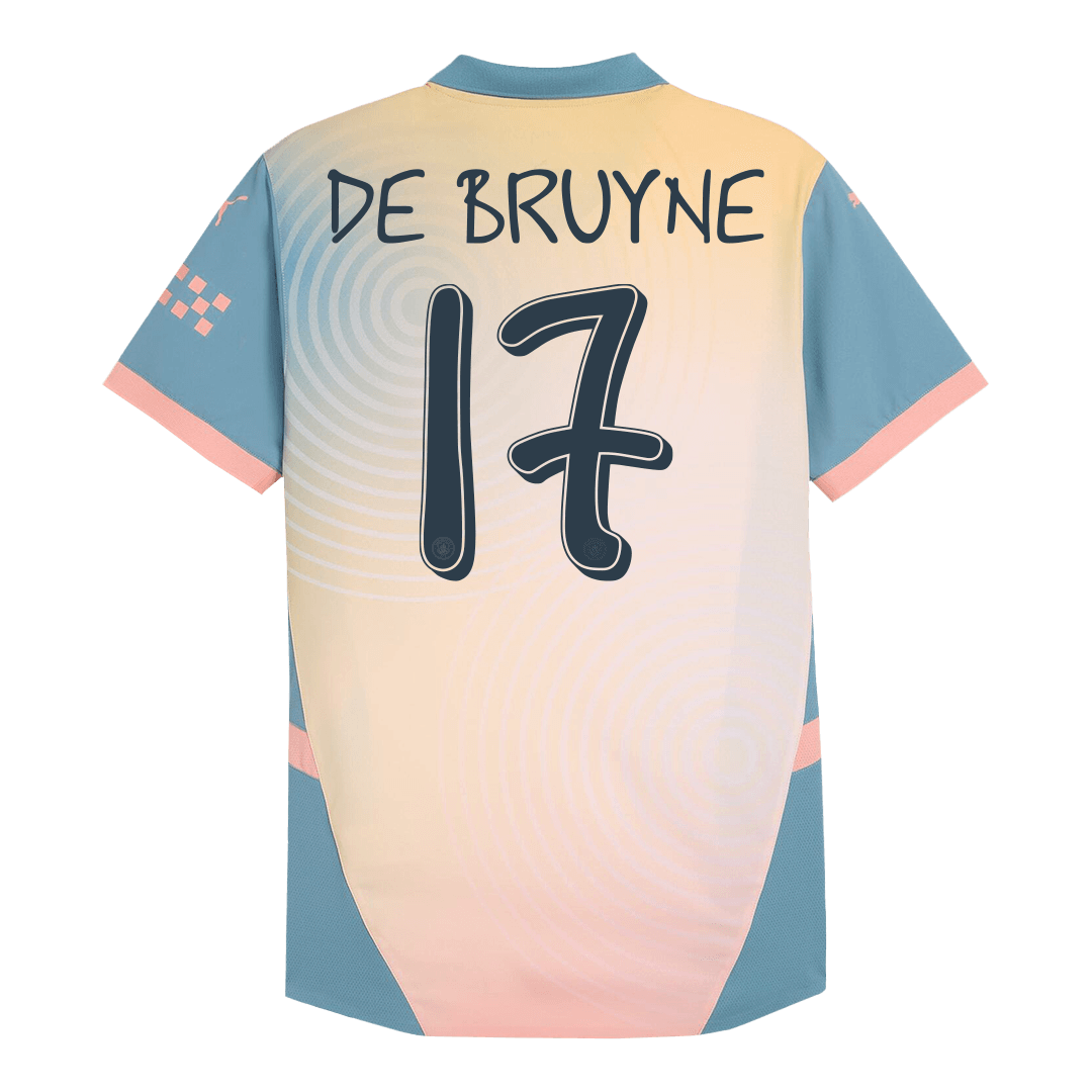 Player Version DE BRUYNE #17 Manchester City Fourth Away  Soccer Jersey 2024/25 - Definitely City Top Soccer Jerseys Store