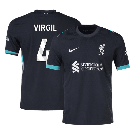 Player Version VIRGIL #4 Liverpool Away  Soccer Jersey 2024/25 Top Soccer Jerseys Store