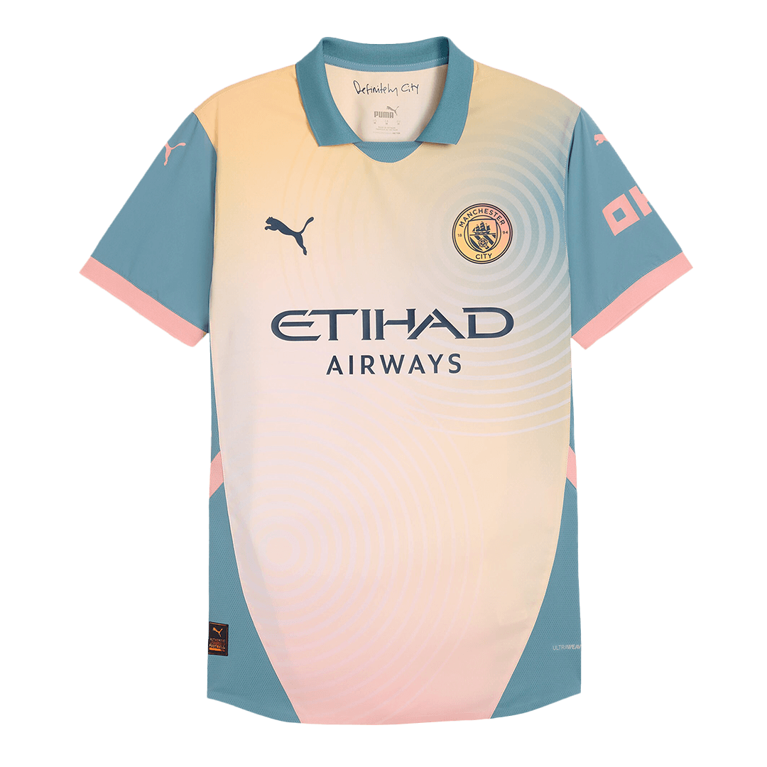 Player Version Manchester City Fourth Away  Soccer Jersey 2024/25- Definitely City (UCL) Top Soccer Jerseys Store