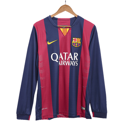Retro Suárez #9 2014/15 Barcelona Home Long Sleeve  Soccer Jersey Top Soccer Jerseys Store