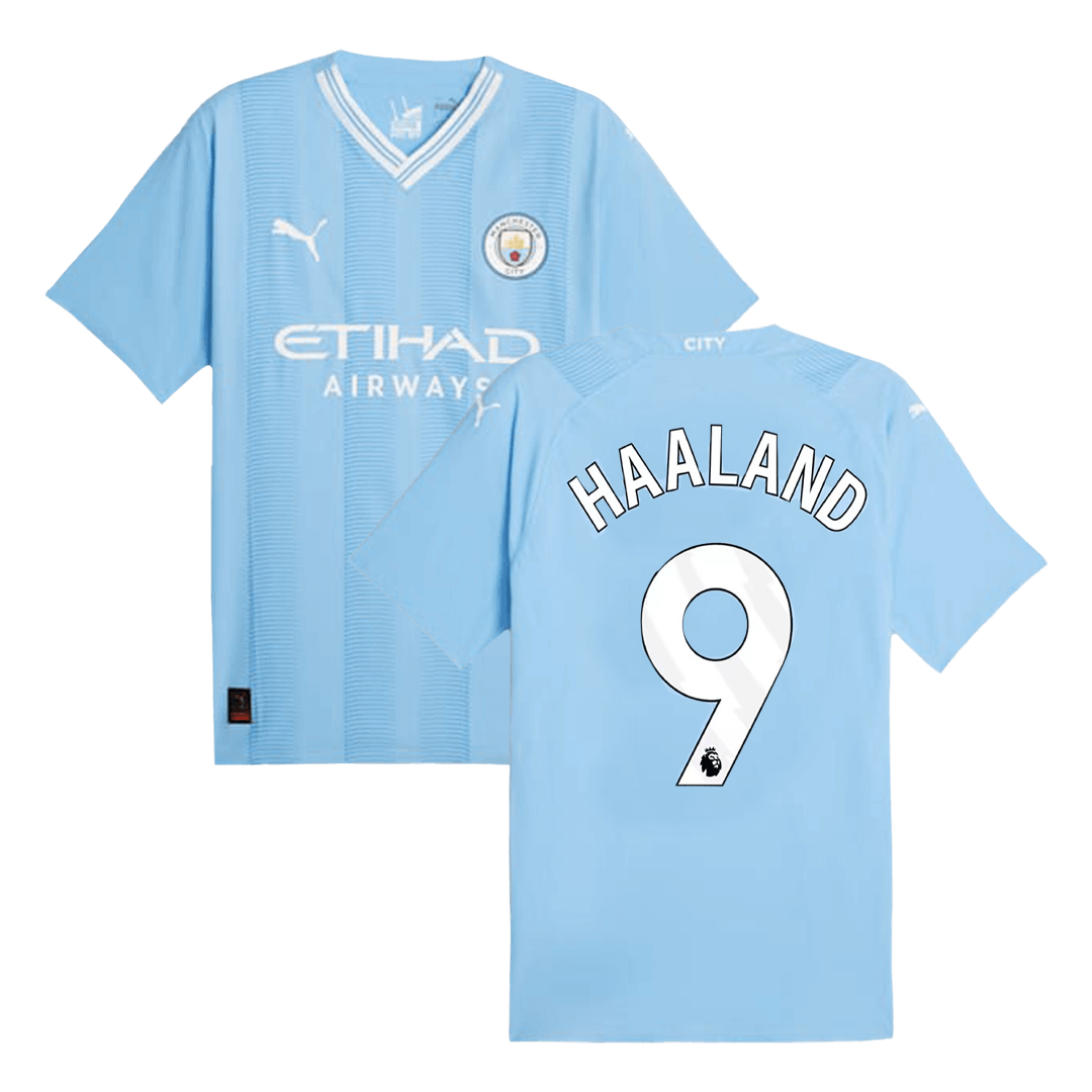 Player Version HAALAND #9 Manchester City Home  Soccer Jersey 2023/24 Top Soccer Jerseys Store
