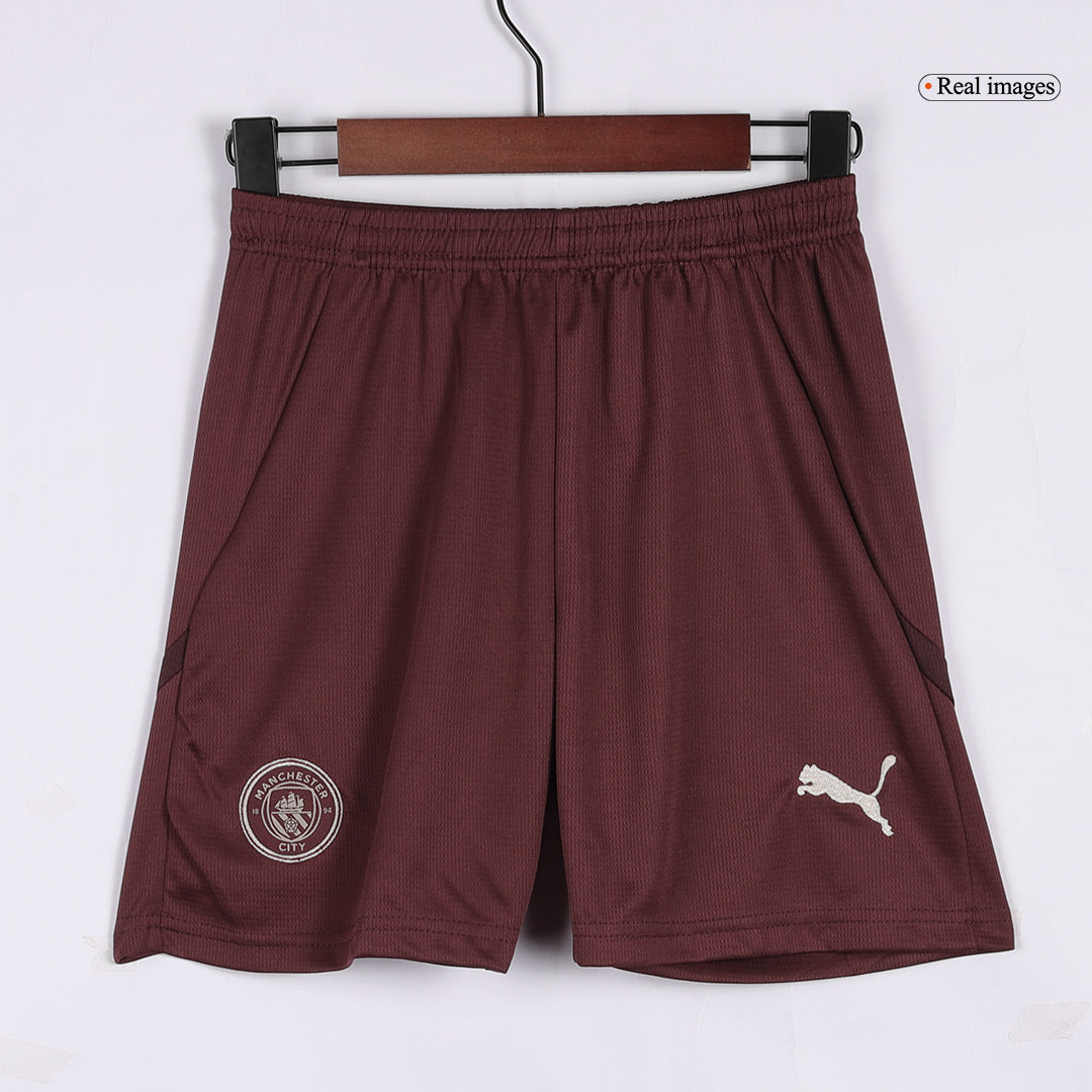 Kid's Manchester City Third Away  Soccer Jersey Kit(Jersey+Shorts) 2024/25 Top Soccer Jerseys Store