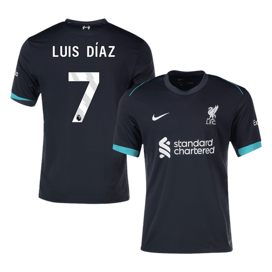 Luis Díaz #7 Liverpool Away  Soccer Jersey 2024/25 Top Soccer Jerseys Store