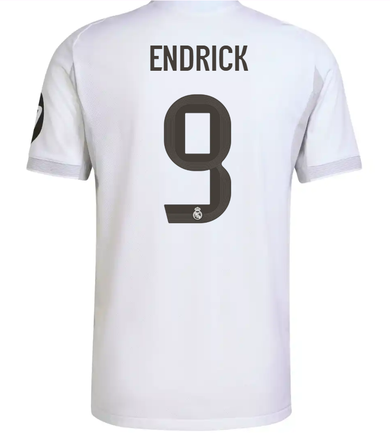 Real Madrid ENDRICK#9 Home Soccer Jersey 2025/26 topsoccerjerseys.com