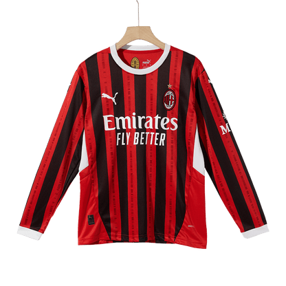 AC Milan Home Long Sleeve  Soccer Jersey 2024/25 Top Soccer Jerseys Store