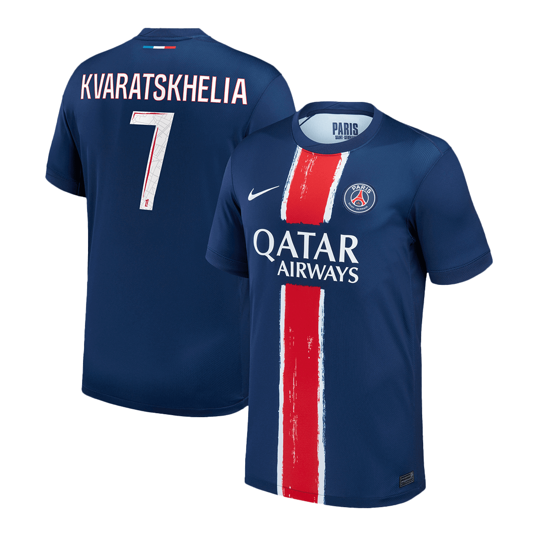 KVARATSKHELIA #7 PSG Home Soccer Jersey 2024/25 Top Soccer Jerseys Store