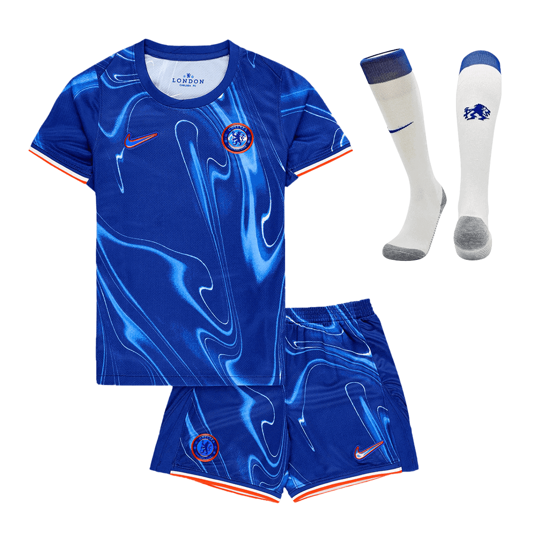 Kid's Chelsea Home  Soccer Jersey Kit(Jersey+Shorts+Socks) 2024/25 Top Soccer Jerseys Store