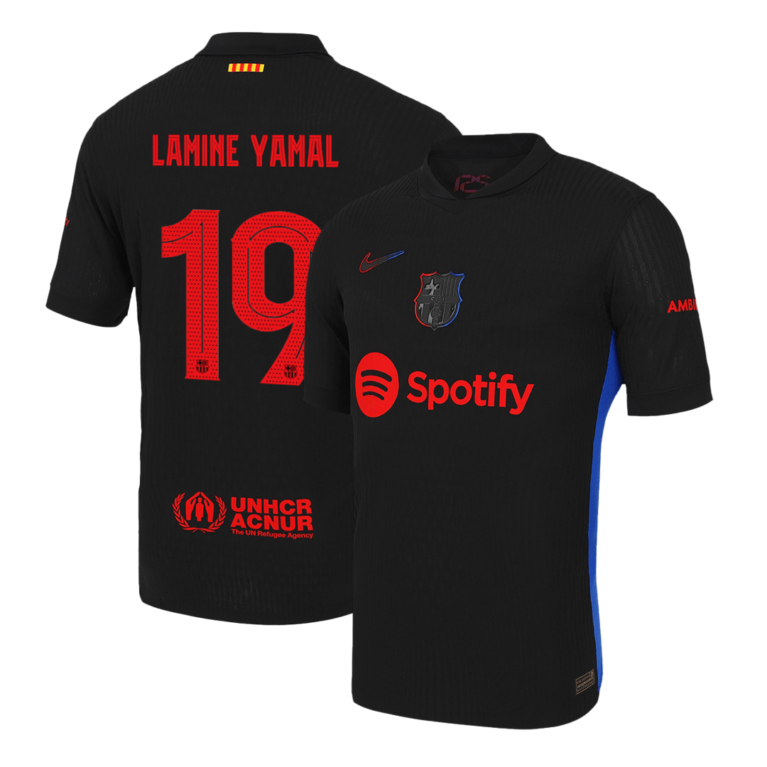 Player Version LAMINE YAMAL #19 Barcelona Away  Soccer Jersey 2024/25- UCL Top Soccer Jerseys Store