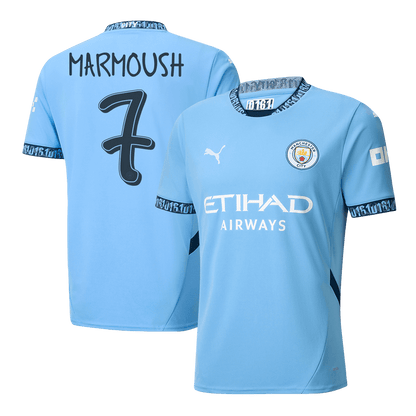 MARMOUSH #7 Manchester City Home  Soccer Jersey 2024/25 - UCL Top Soccer Jerseys Store