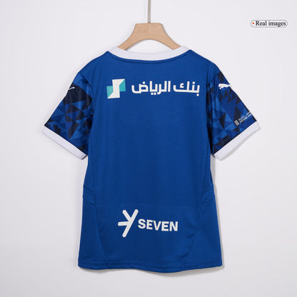 Kid's Al Hilal SFC Home  Soccer Jersey Kit(Jersey+Shorts) 2024/25 Top Soccer Jerseys Store