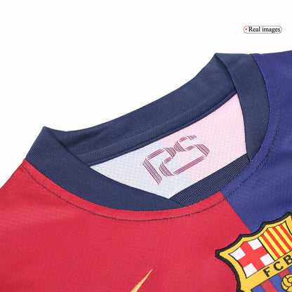 Kid's Barcelona Home  Soccer Jersey Kit(Jersey+Shorts+Socks) 2024/25 Top Soccer Jerseys Store