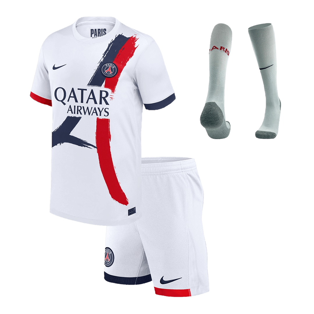 Kid's PSG Away  Soccer Jersey Kit(Jersey+Shorts+Socks) 2024/25 Top Soccer Jerseys Store