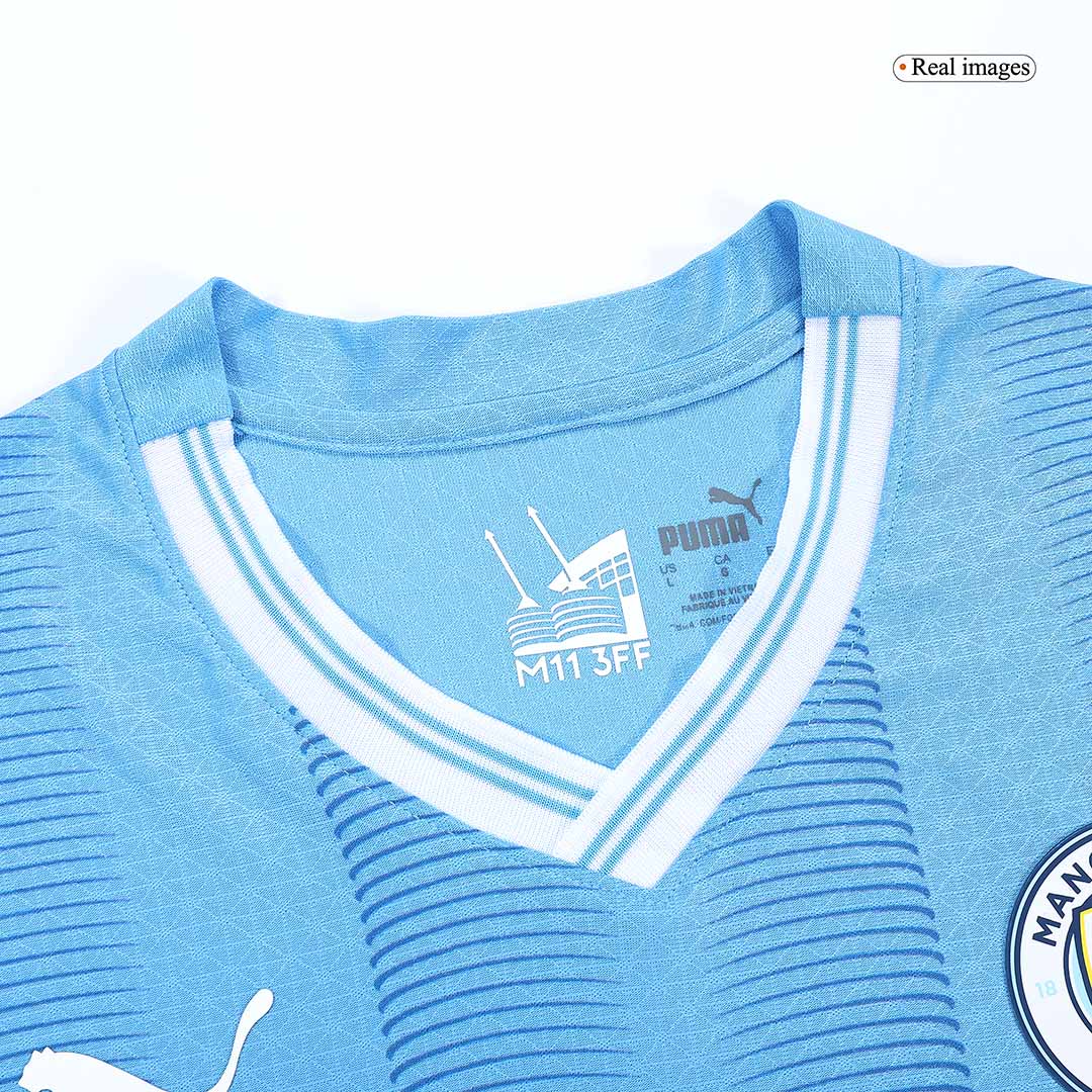 Player Version DE BRUYNE #17 Manchester City Home  Soccer Jersey 2023/24 Top Soccer Jerseys Store