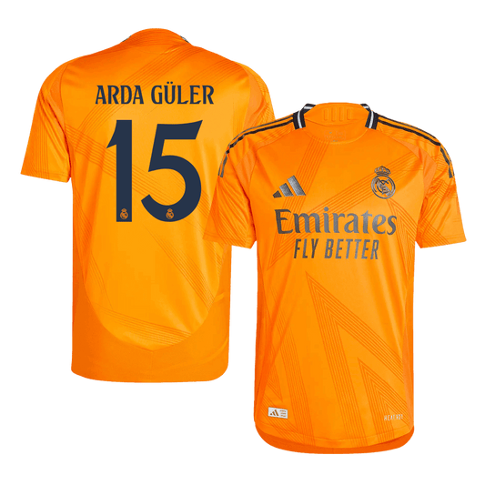 Player Version Arda Güler #15 Real Madrid Away  Soccer Jersey 2024/25 Top Soccer Jerseys Store