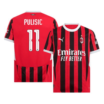 PULISIC #11 AC Milan Home  Soccer Jersey 2024/25 - UCL Top Soccer Jerseys Store