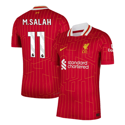Player Version M.SALAH #11 Liverpool Home  Soccer Jersey 2024/25 Top Soccer Jerseys Store