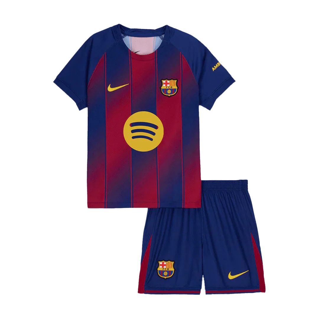 Kid‘s  Barcelona Home Soccer Jerseys (Jersey+Short) Kit 2025/26 Go Game Wear