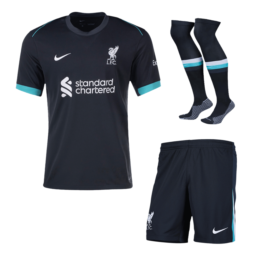 Liverpool Away  Soccer Jersey Kit(Jersey+Shorts+Socks) 2024/25 Top Soccer Jerseys Store
