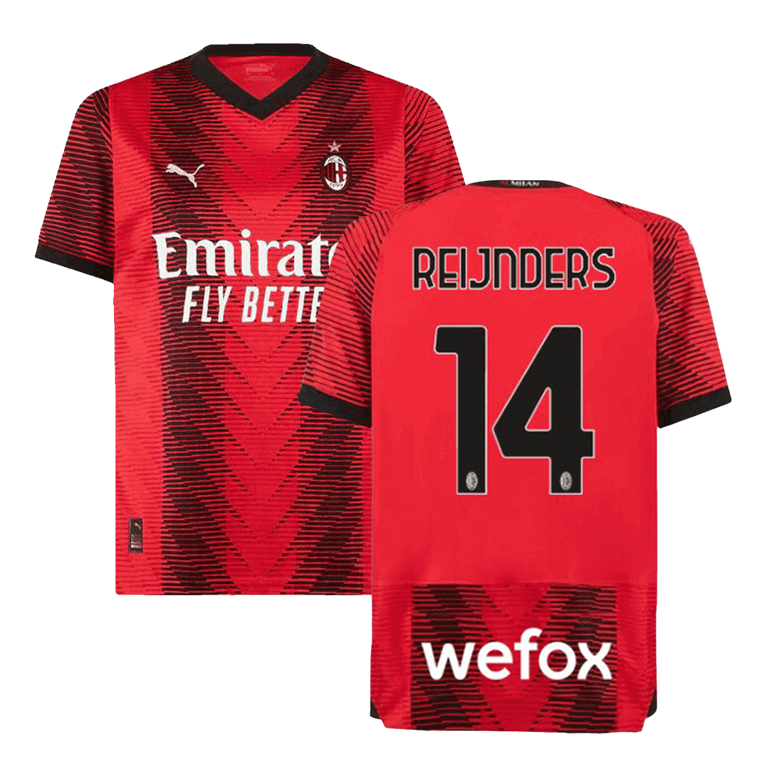 REIJNDERS #14 AC Milan Home  Soccer Jersey 2023/24 Top Soccer Jerseys Store