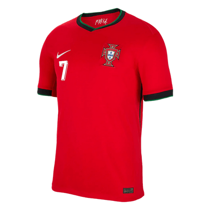 [Super Quailty] Men's Portugal RONALDO #7 Home Jersey (Jersey+Shorts) Kit Euro 2024 Go Game Wear