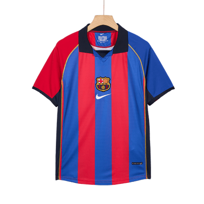 Retro 2001/02 Barcelona Home  Soccer Jersey Top Soccer Jerseys Store