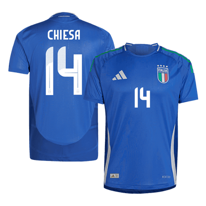Player Version CHIESA #14 Italy Home  Soccer Jersey Euro 2024 Top Soccer Jerseys Store