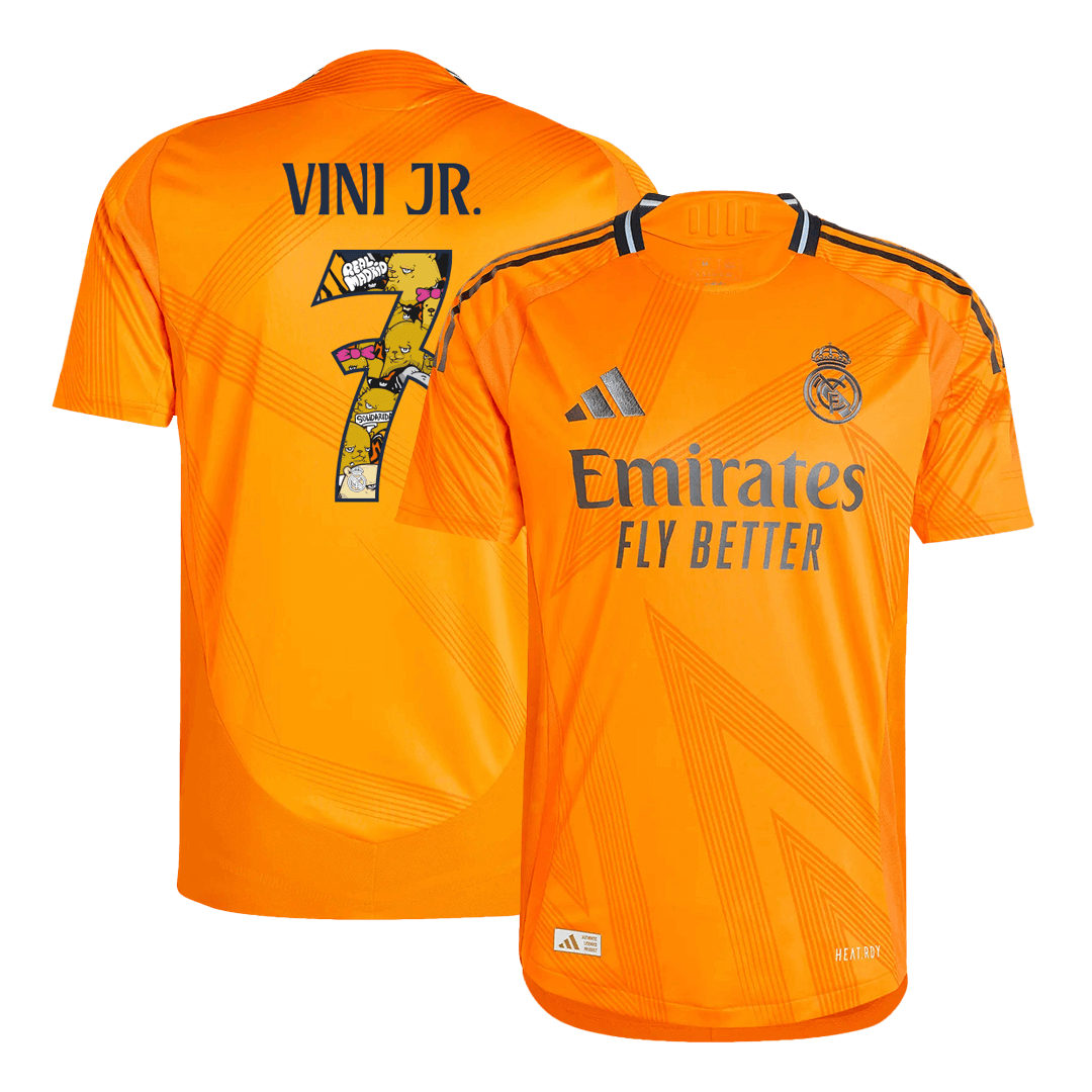 Player Version VINI JR. #7 Real Madrid Away  Soccer Jersey 2024/25 - Bear Champ Font Top Soccer Jerseys Store