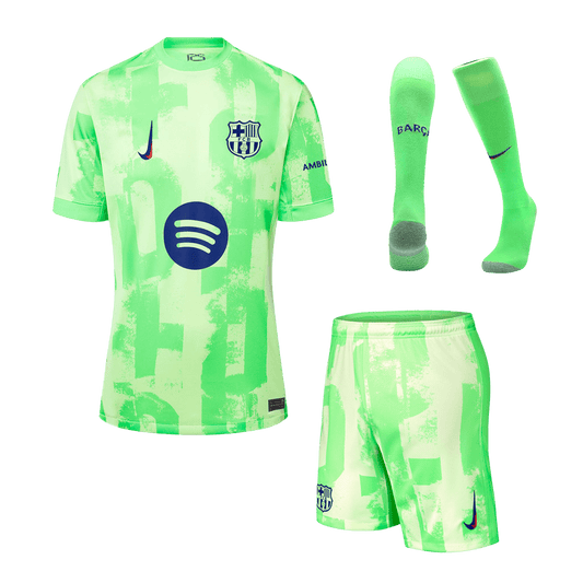 Barcelona Third Away  Soccer Jersey Kit(Jersey+Shorts+Socks) 2024/25- (Spotify Logo Without Text) Top Soccer Jerseys Store