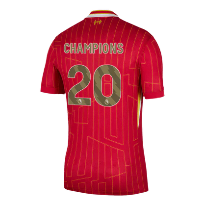 Liverpool FC Custom Number Home Soccer Jersey 2024/25 | Premier League Champions Go Soccer World Shop