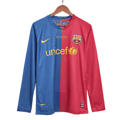 Retro XAVI #6 2008/09 Barcelona Home Long Sleeve  Soccer Jersey- UCL Final Top Soccer Jerseys Store