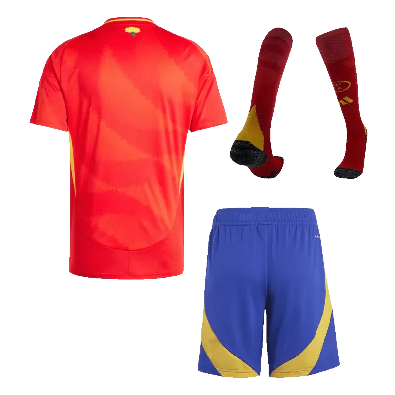 Spain Home Soccer Jersey Kit(Jersey+Shorts+Socks) 2024/25 Go Game Wear