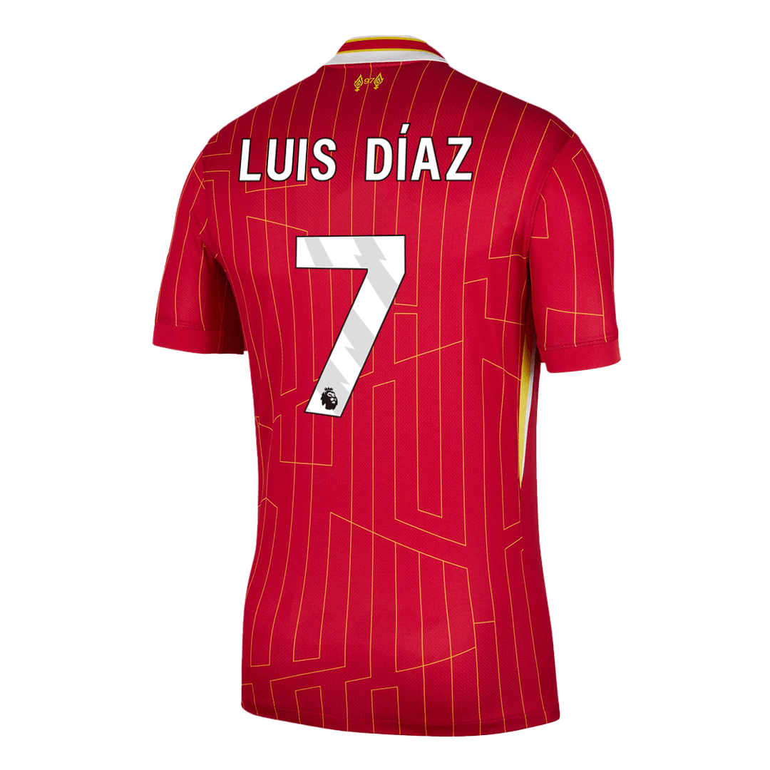 Luis Díaz #7 Liverpool Home  Soccer Jersey 2024/25 Top Soccer Jerseys Store