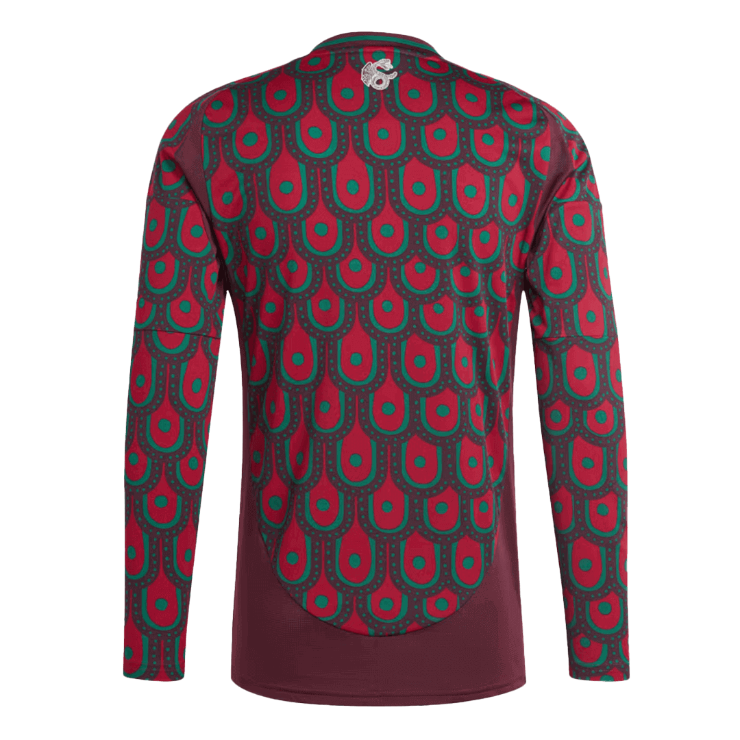 Men's Mexico Home Long Sleeve Soccer Jersey Copa América 2024 Top Soccer Jerseys Store