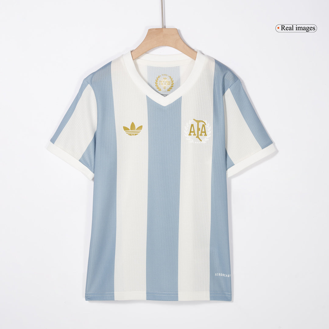 Kid's Argentina  Soccer Jersey Kit(Jersey+Shorts) 2024 - 50th Anniversary Top Soccer Jerseys Store