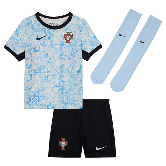 Kid's Portugal Away Jerseys Full Kit Euro 2024(Short+ Shorts+sock) Go Game Wear
