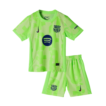 Kid's Barcelona Third Away  Soccer Jersey Kit(Jersey+Shorts+Socks) 2024/25- UCL (Spotify Logo Without Text) Top Soccer Jerseys Store