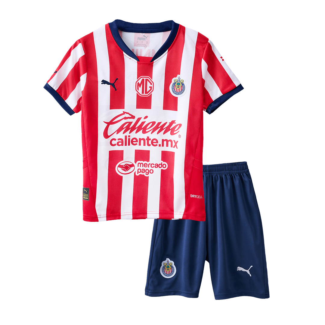 Kid's Chivas Home  Soccer Jersey Kit(Jersey+Shorts) 2024/25 Top Soccer Jerseys Store