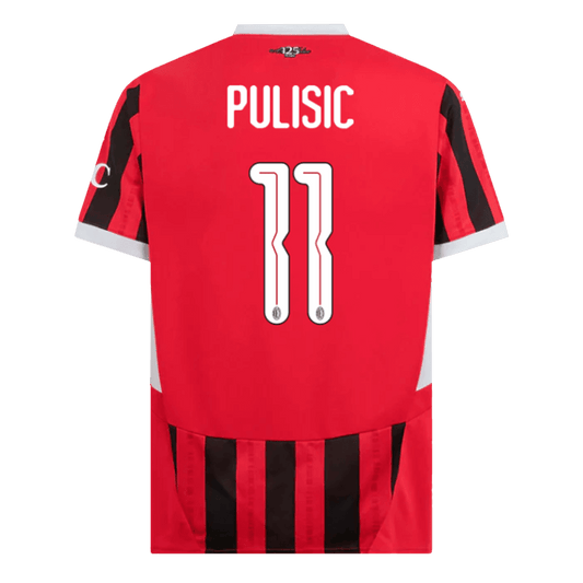 PULISIC #11 AC Milan Home  Soccer Jersey 2024/25 - UCL Top Soccer Jerseys Store