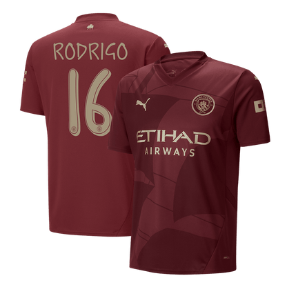 RODRIGO #16 Manchester City Third Away  Soccer Jersey 2024/25 - UCL Top Soccer Jerseys Store