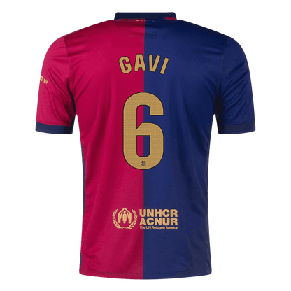 GAVI #6 Barcelona Home  Soccer Jersey 2024/25- Spotify Logo Without Text Top Soccer Jerseys Store
