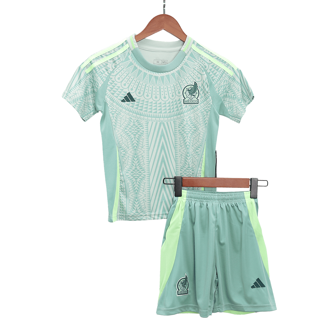 Kid's Mexico Away Jerseys Kit(Jersey+Shorts) Copa América 2024 Top Soccer Jerseys Store