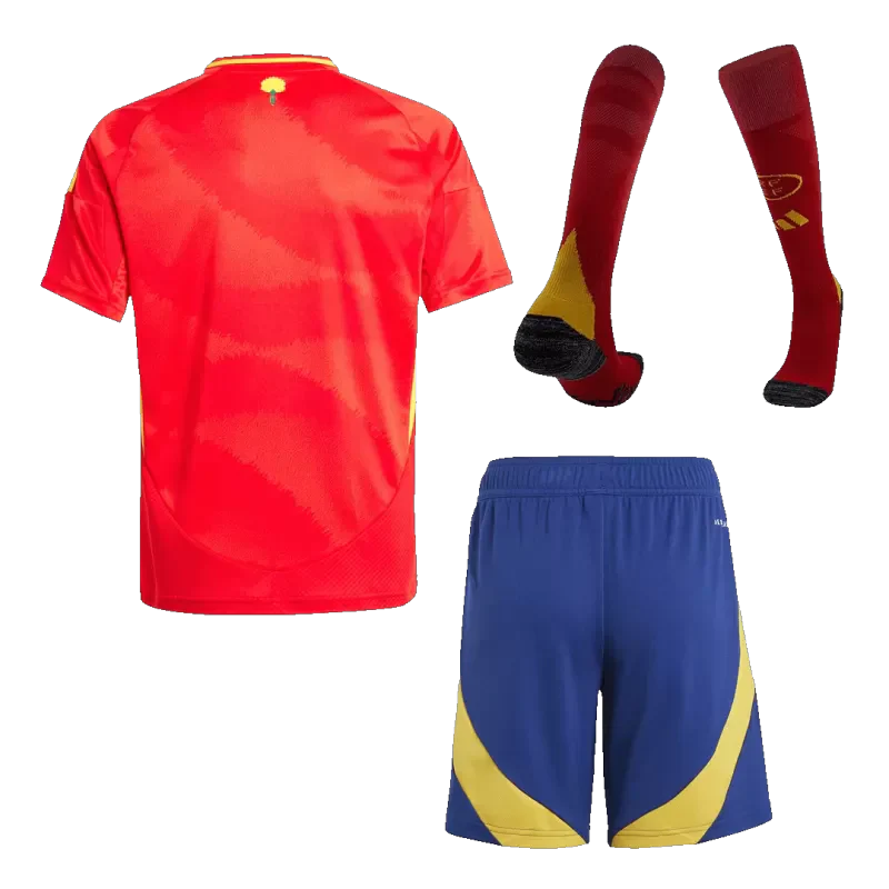 Kid's Spain Home Soccer Jersey Kit(Jersey+Shorts+Socks) 2024/25 Go Game Wear