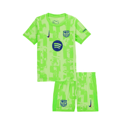 Kid's Barcelona Third Away  Soccer Jersey Kit(Jersey+Shorts) 2024/25 - UCL (Spotify Logo Without Text) Top Soccer Jerseys Store