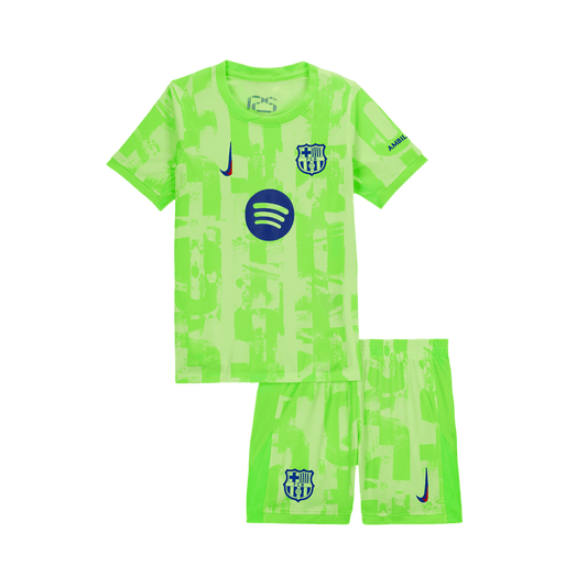 Kid's Barcelona Third Away  Soccer Jersey Kit(Jersey+Shorts) 2024/25 - UCL (Spotify Logo Without Text) Top Soccer Jerseys Store