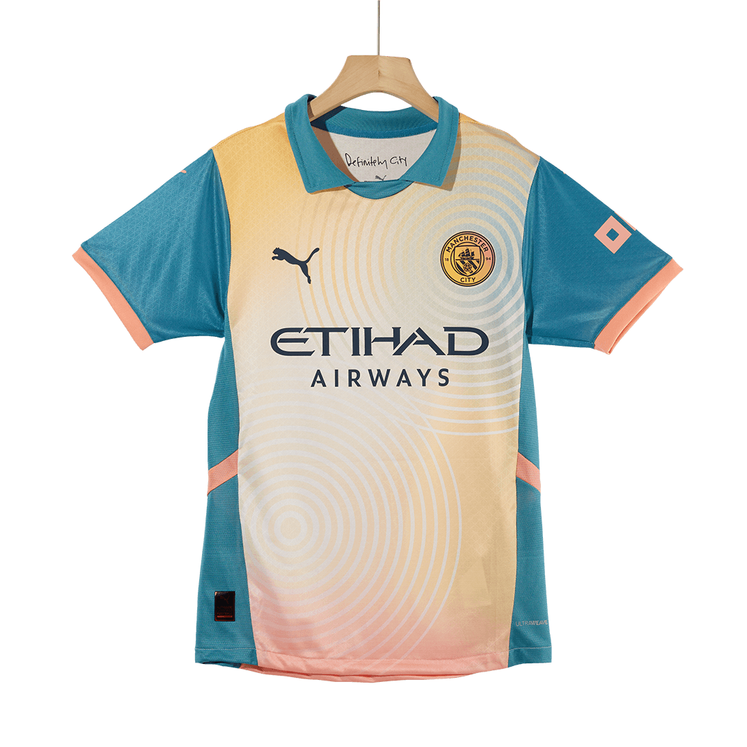 Player Version Manchester City Fourth Away  Soccer Jersey 2024/25- Definitely City (UCL) Top Soccer Jerseys Store
