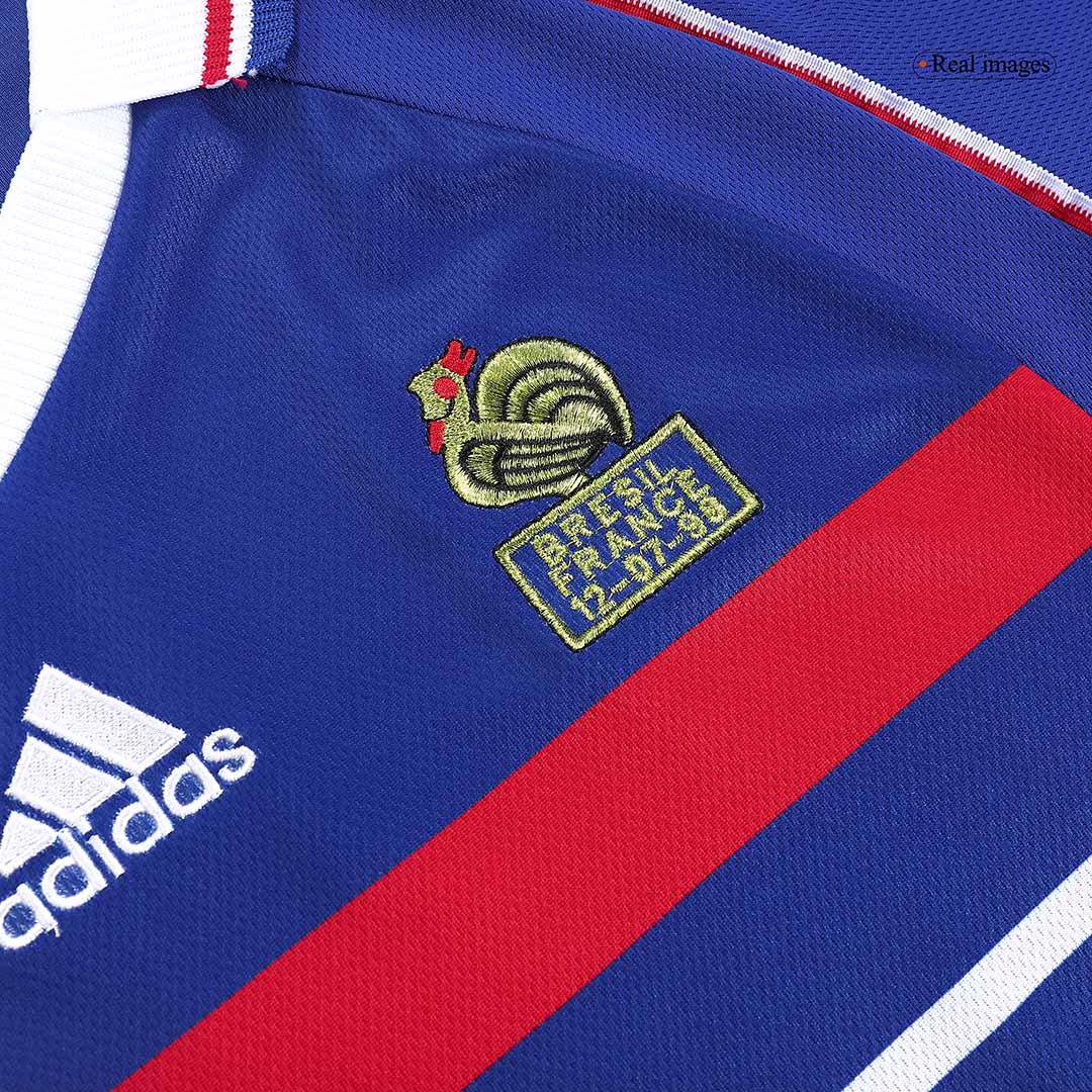 Retro ZIDANE #10 1998 France Home  Soccer Jersey Top Soccer Jerseys Store