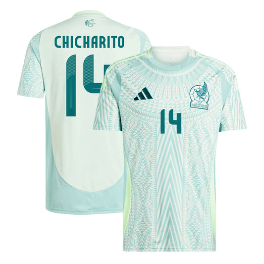 Men's Mexico CHICHARITO #14 Away Soccer Jersey Copa América 2024 Top Soccer Jerseys Store
