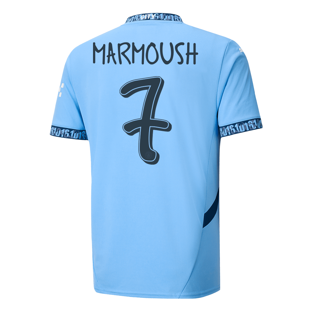 MARMOUSH #7 Manchester City Home  Soccer Jersey 2024/25 - UCL Top Soccer Jerseys Store